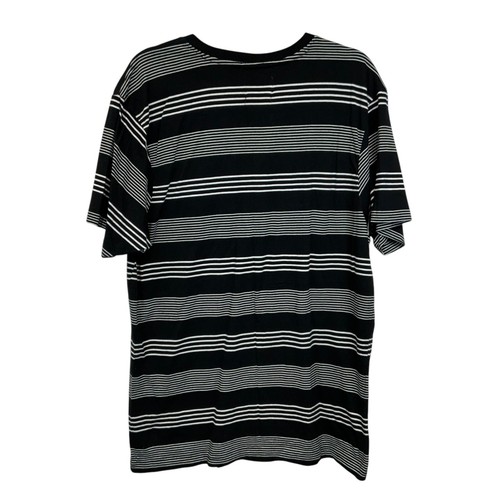 L Akademiks t tee Shirt Black White Striped Short Sleeve Men's Size Large - Picture 13 of 18