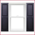 Polaris Homeside Raised Panel Vinyl Window Shutters 1Pair 14.5" x 51" 050 Black