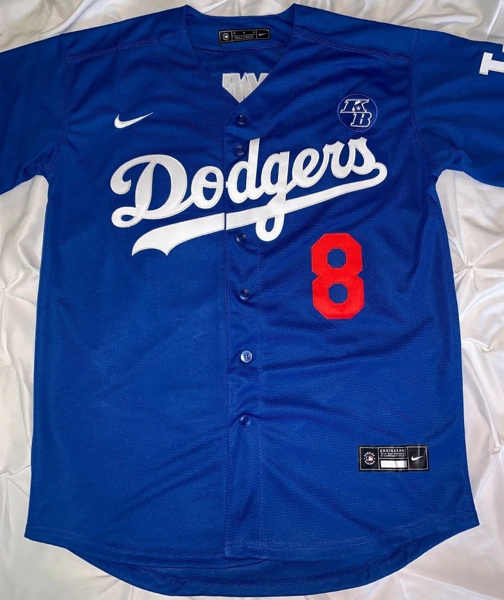 Kobe Bryant Los Angeles Dodgers #8 #24 Adult M L XL 2XL White Black Blue  Jersey