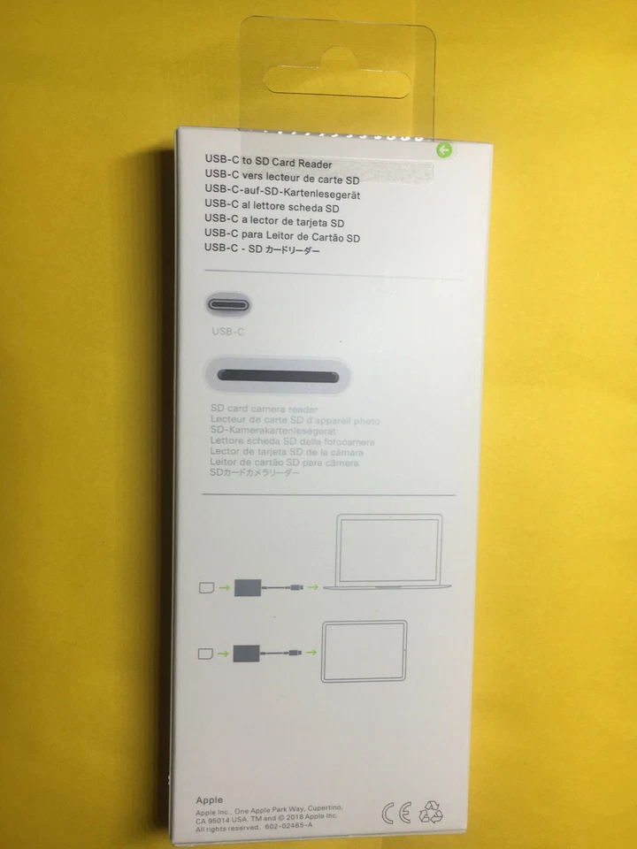 Apple USB-C to SD Card Reader Adapter Original Brand New for iPad iMac MacBook - Image 2 of 4