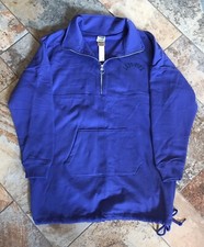 VICTORIA'S SECRET PINK 1/4 Zip Oversized Sweatshirt Pullover Purple, Size XS
