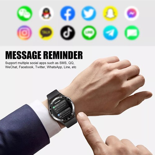 Montre Connectée avec Écouteurs Homme Smartwatch 2 en 1 Casque Sans Fil pour iOS Android - Photo 17 sur 27