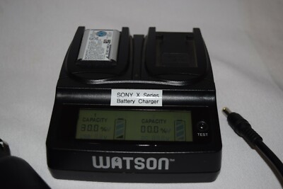 Watson Duo LCD Charger with NP-BX1 Plates Watson NP-BX1 Batteries 