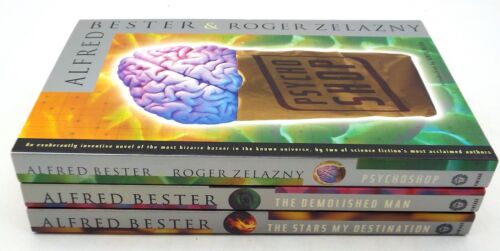 Alfred Bester 3 alte Bücher Demolished Man - Psycho Shop - Stars My Destination