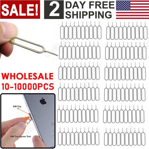 Sim Card Tray Ejector Eject Pin Open Key Removal Tool for iPhone Lot Wholesale - Picture 1 of 10