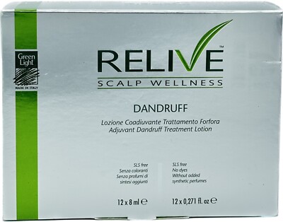 Relive Scalp Wellness Adjuvant Dandruff  Treatment Lotion 12 x 8 ml SLS Free