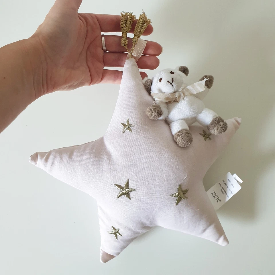 Pottery Barn Bebé Guardería Móvil Cuna Musical Peluche Estrella Oveja Caja de Música Bebé Foto 3 de 4