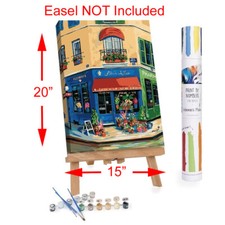 Adult Paint By Numbers Fleur De Lis 15x20" Acrylic on Canvas Set Winnies Picks