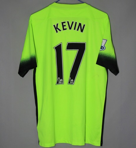 MANCHESTER CITY 2015 2016 THIRD FOOTBALL SHIRT JERSEY #17 KEVIN DE BRUYNE - 第 1/7 張圖片