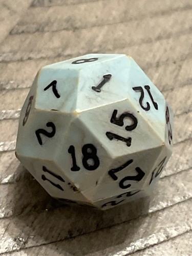 Vecchio vintage Armory d30 old sky blue RARO rpg d&d jumbo dadi 120323aIGZHE - Foto 4 di 4