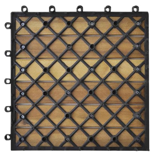 Tidyard Set of 20 Decking Tiles Composite Decking Flooring and Patio Pavers P0F6 - Picture 6 of 6