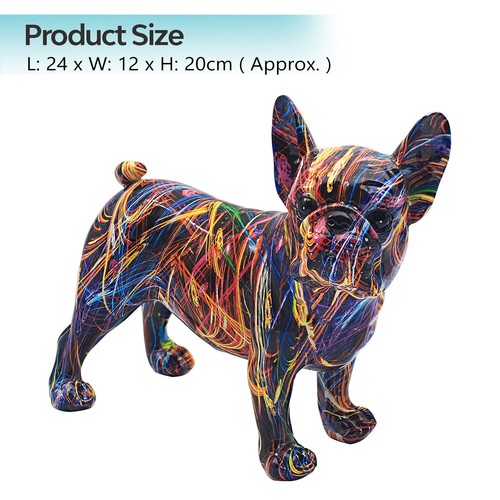 Supernova Art Animal Figurines Cat Dog Sculpture Bulldog Statue Home Decor Gift - Picture 2 of 29