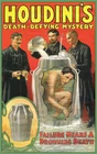 VINTAGE HOUDINI'S DEATH DEFYING MYSTERY MAGIC A4 POSTER PRINT