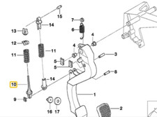 Clutch pedal Locking pin for BMW E-36 Z3