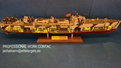 SCHNELLBOOT TYPE S-100 lancha torpedera S100 escala 1/35 con interiores - boat - Imagen 24 de 24
