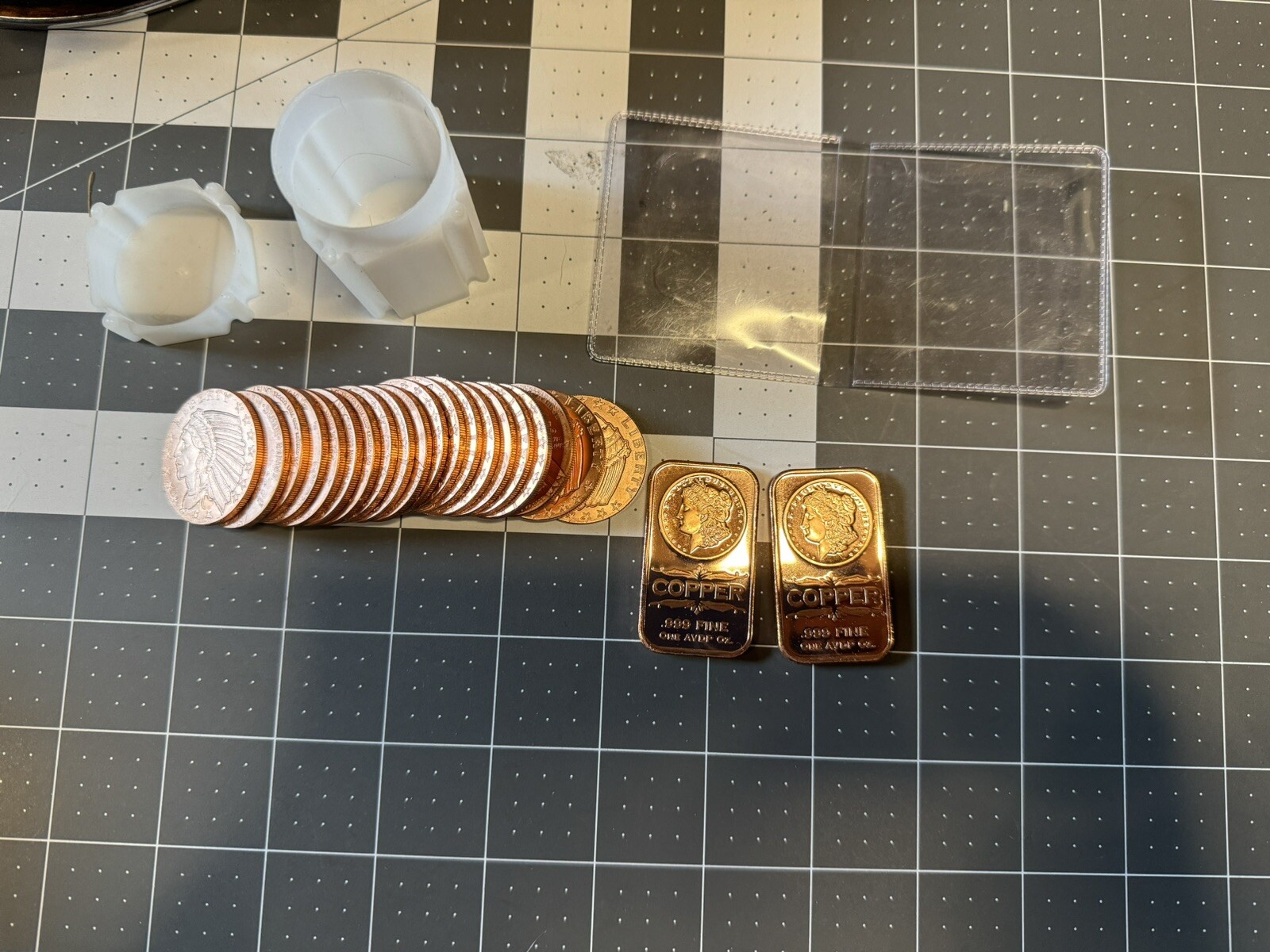 Lot of 20 INDIAN HEAD 1 OZ COPPER ROUNDS, +2 Copper 1oz Copper Bars. eBay