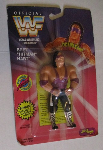 WWF Bend-Ems Bret The Hitman Hart Wrestling Figure...