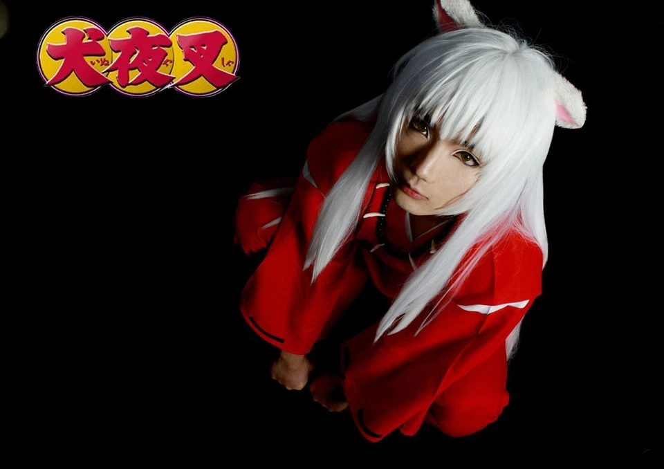 INUYASHA Half Demon Red Kimono Suit Outfit Adult Costume for Cosplay & Halloween - Image 3 of 4
