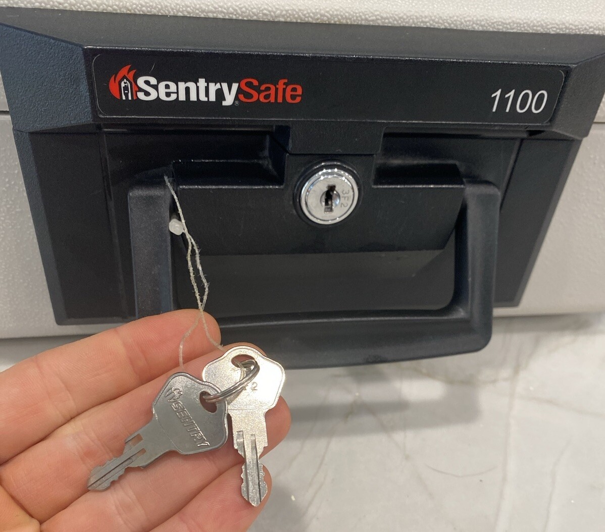 SENTRY 1100 Portable Safe Fire Proof Lock Box 14" x 9.5" x 6" with 2