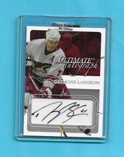 2003-04 Ultimate Memorabilia AUTOGRAPH AUTO Card # 70 DAYMOND LANGKOW /135