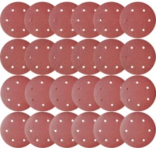 50 Pcs 9-Inch 6-Hole Hook-And-Loop Sanding Discs Sander Paper for Drywall Sander