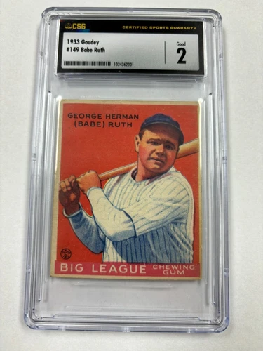 1933 Goudey #149 Babe Ruth CSG 2