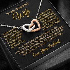 To My Wife Necklace, Christmas Gifts For Women, Anniversary Gift For Wife