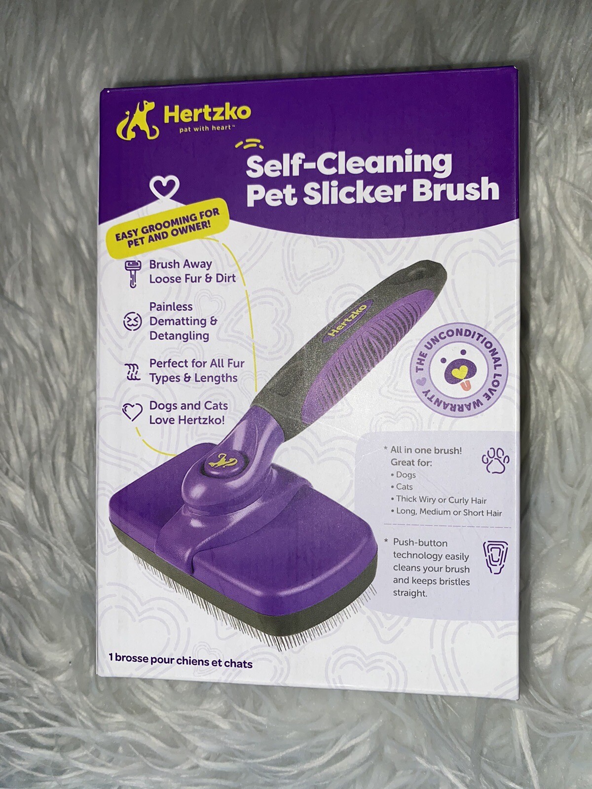Hertzko Self Cleaning Slicker Brush for sale online eBay