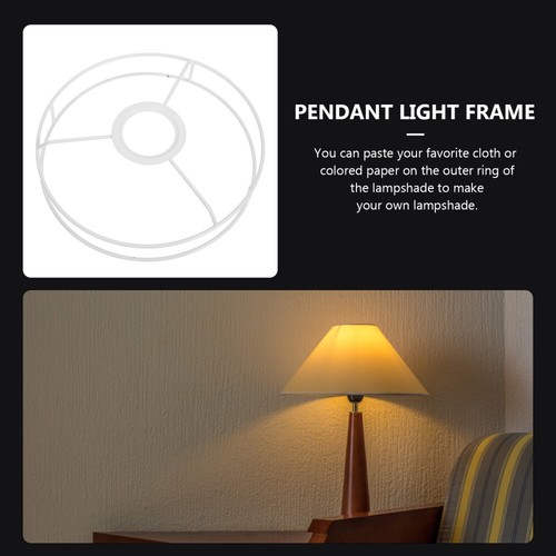 Lighting Accessory Drum Shade Round Lampshade Frame Rings Collar - Picture 9 of 12