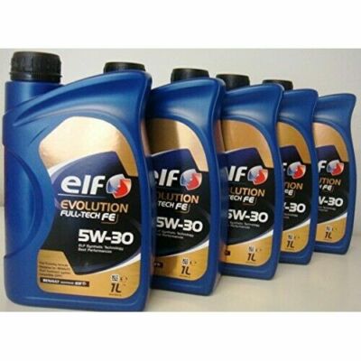 5 Litri Olio motore Elf Evolution Full-Tech FE 5W30 per motori Renault ...