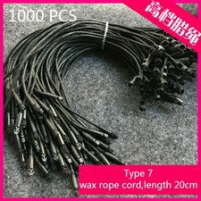1000x Clothing Price Tag Label Tie Strings Cord Cotton Rope Lock Fastener Rope