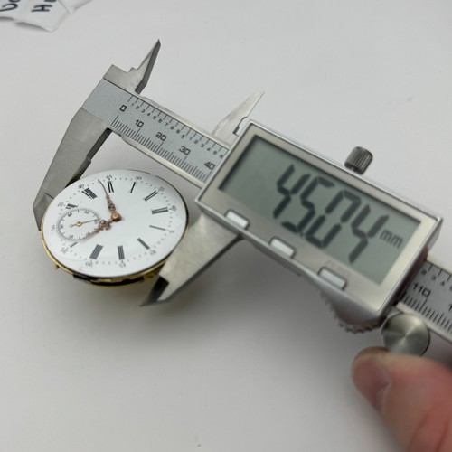 45mm Interesting Vintage Swiss Balance Ok Hunter Pocket Watch Movement PARTS - Picture 18 of 19