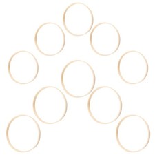 10Pcs Reusable Bamboo Hoops for Crafting Wedding Floral Wreaths Khaki Color