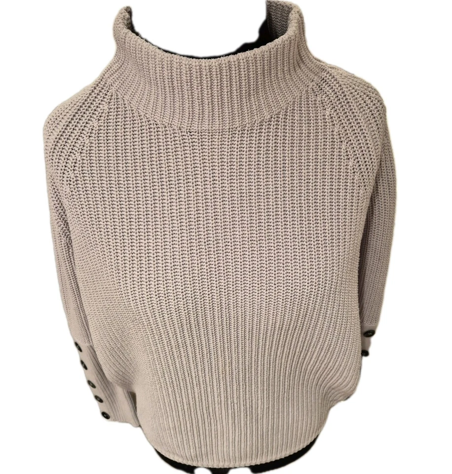 Mint Velvet Jumper Fisherman Knit  Lilac Size Small Loose Fit Chunky Winter - Image 2 of 4