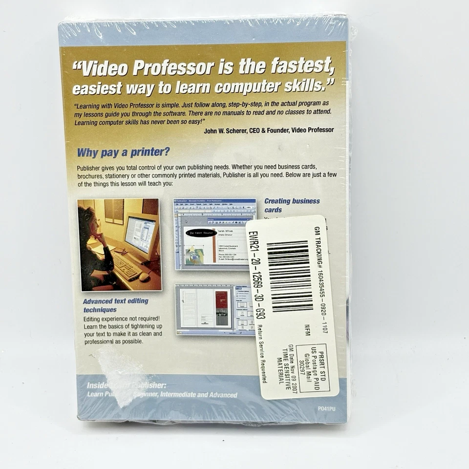 Video Professor Learn Publisher PC Software New READ - Image 2 of 4