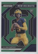 2024 Panini Prizm Draft Picks New Recruits Green Prizm JJ McCarthy #NR-JMY bn5