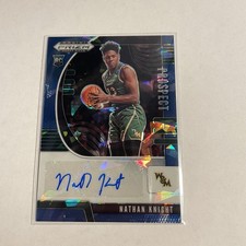 2020 Panini Prizm Draft Picks Prospect Blue Ice /75 Nathan Knight Rookie Auto RC