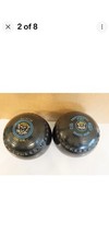 Pair of Drake Pride Professional Plus Size 4H Lawn Bowls.