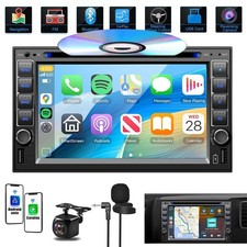 Double 2DIN Car Stereo 6.2" CD DVD Player Apple Carplay Android Auto AM FM Radio