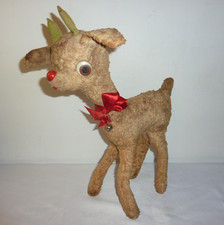 Rare Vintage Rudolph The Red-Nosed Reindeer Plush, 1939 Montgomery Ward 14"