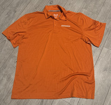 Whataburger Orange Striped Men's XL Short Sleeve Polo Shirt Logo Embroidered