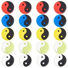 OLYCRAFT 20pcs Tennis Racket Vibration Dampener 1 Inch Yin Yang Tennis Racque...