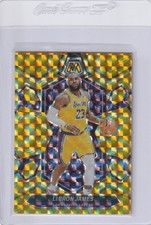 2023-24 Panini Mosaic #92 LeBron James Reactive Yellow