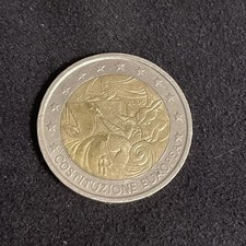 2005 Italy € 2 Euro Very Fine Coin European Union EU Constitution 1 Year