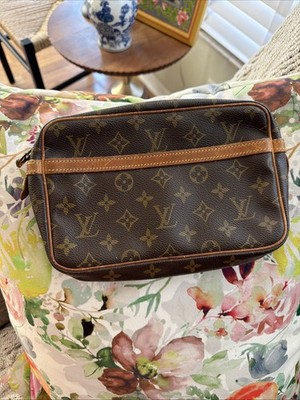  Authentic Louis Vuitton Compiegne 23 Monogram Pouch cosmetic bag