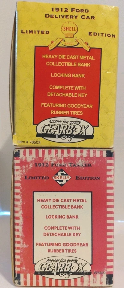 (Lot Of 2 VTG ) Rare DieCast Model Truck 1912 Ford  Shell & Shelly - Image 2 of 4