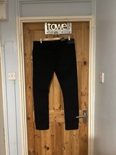 Image of Men's BNWT ALLSAINTS Black Cigarette Skinny Fit Jeans, Size W36, L30