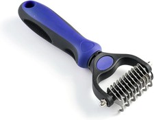 Grooming Rake for Dogs  Cats, Double-Sided Deshedding Brush,