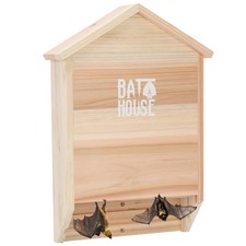 Bat Houses for Outdoors - 15" Big Bat Box 2 Chamber Cedar Wood Bat Houses for...