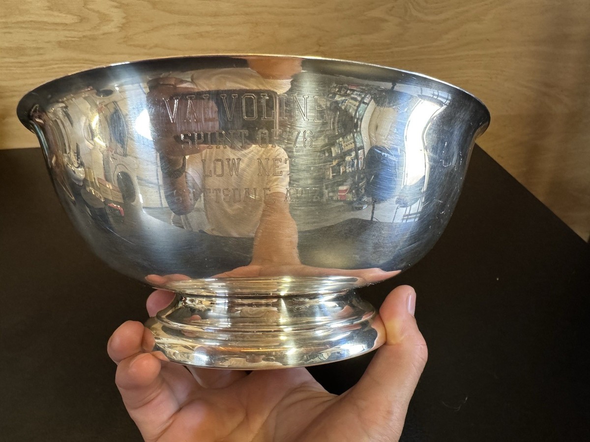 【レトロ調】メダルサンド型100円両替機下皿タイプ Vintage 1976 Sheridan Silver Plated Bowl Engraved Scottsdale